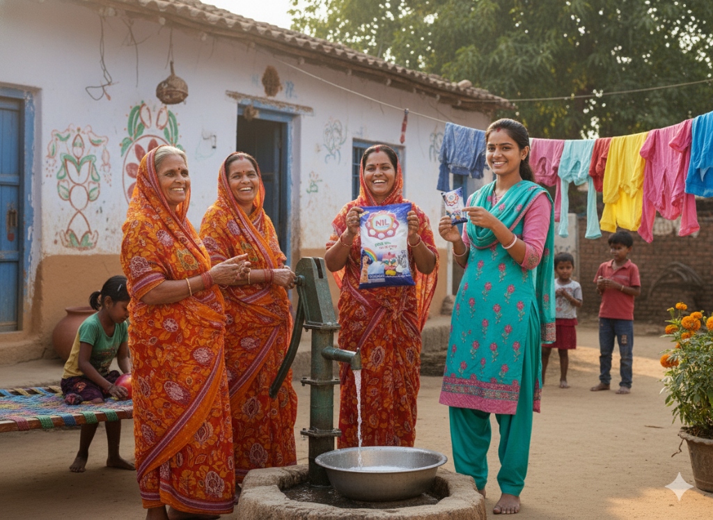 Woman washing clothes with Premium NIL